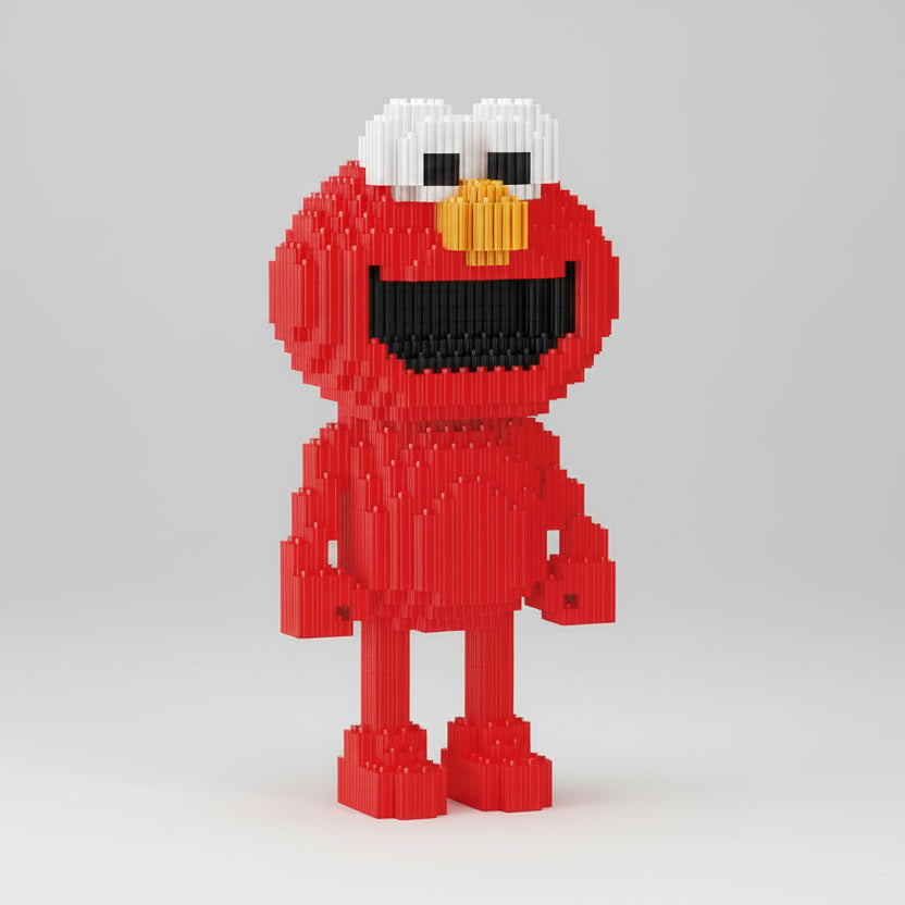 Rode muppet | Bouwsteentjes