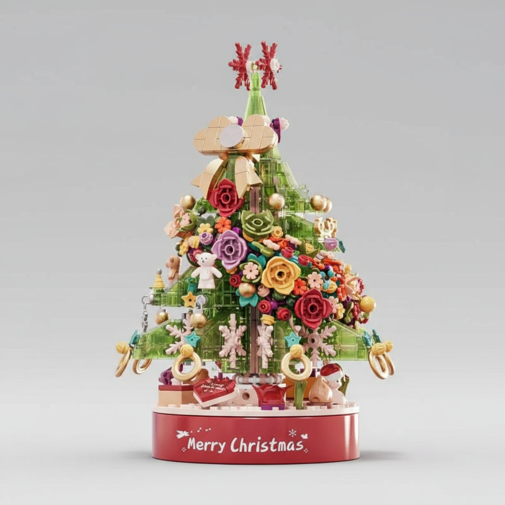 Kerstboom muziekdoos | Bouwsteentjes