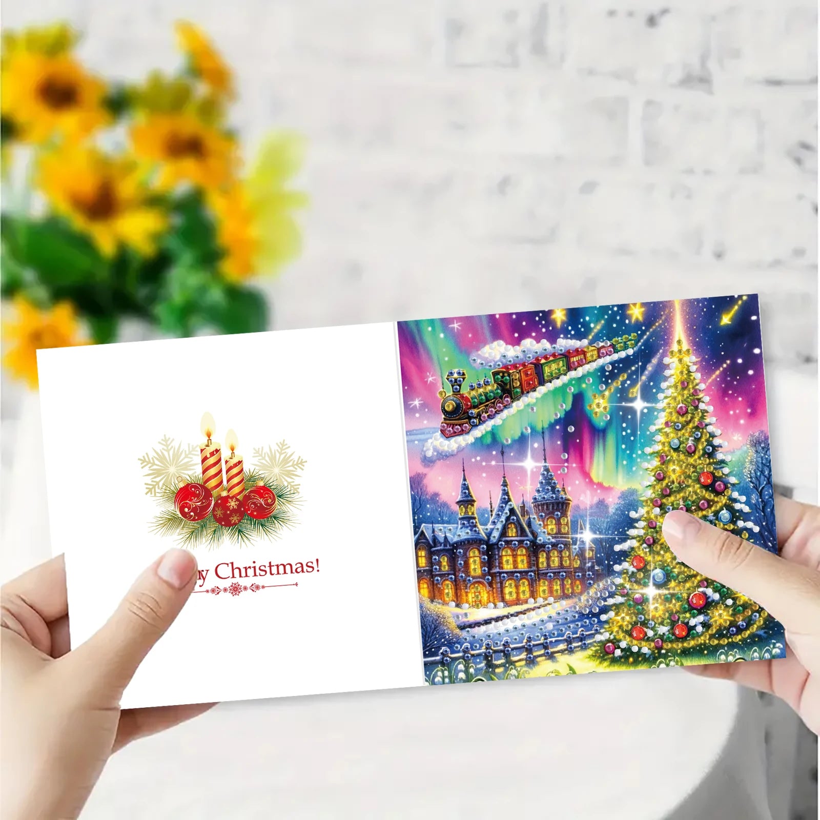 Kleurrijke kerstkaarten | 6 stuks | Diamond Painting