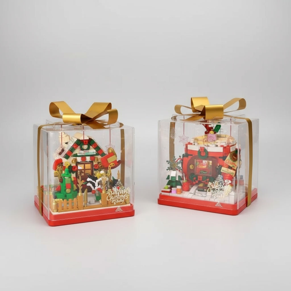 Kerstappel in cadeautje | Bouwsteentjes