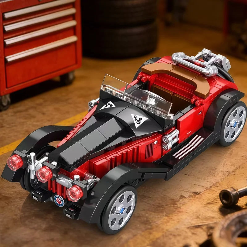 Retro hot rod auto | Bouwsteentjes