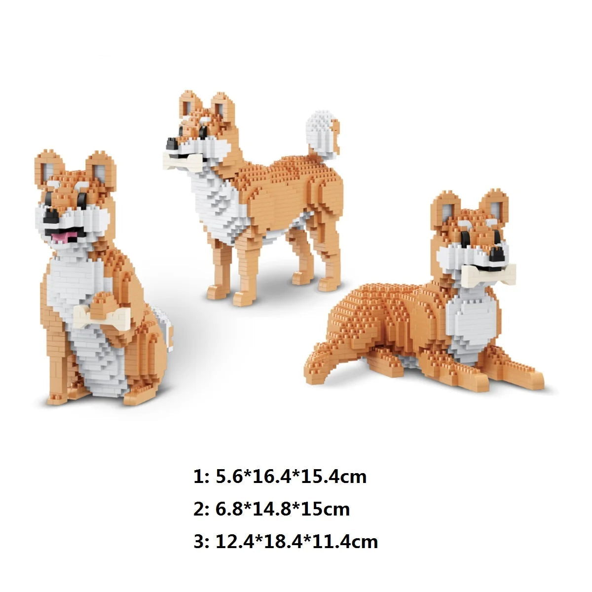 3 in 1 Shiba | Bouwsteentjes