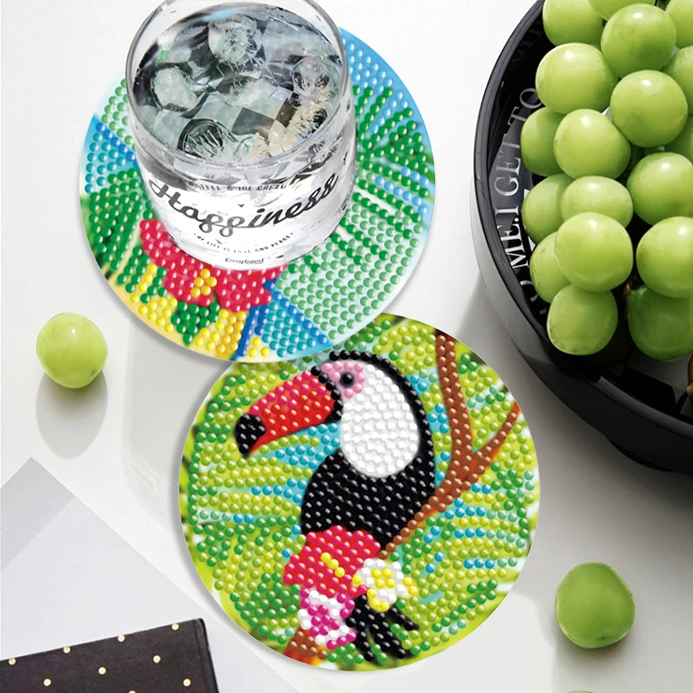 Vogel onderzetters | Diamond painting