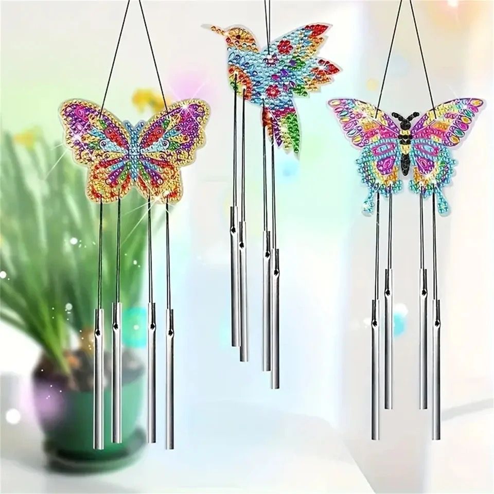 Vlinders Windgong | Diamond painting