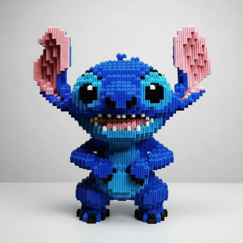 Schattig Blauw Wezen | Bouwsteentjes