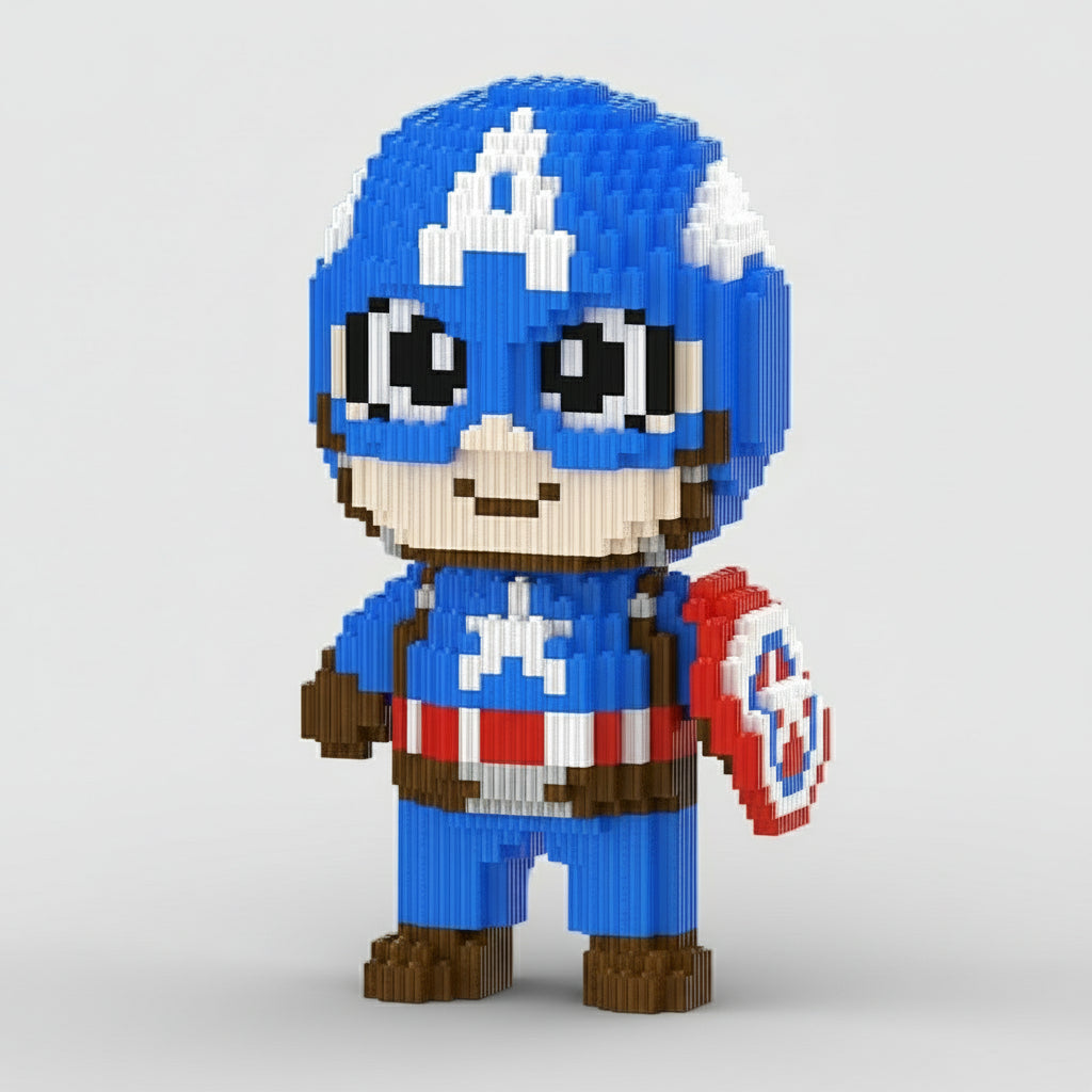 Blauwe Superheld | Bouwsteentjes