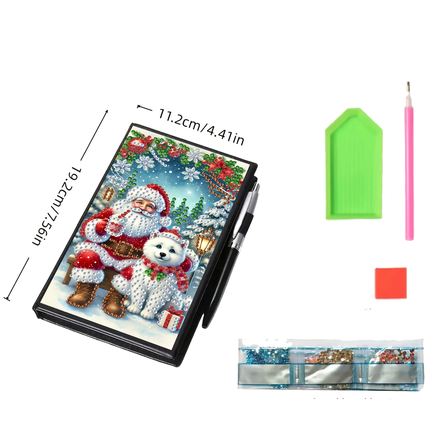 Kerstman | Notitieboek | Diamond painting