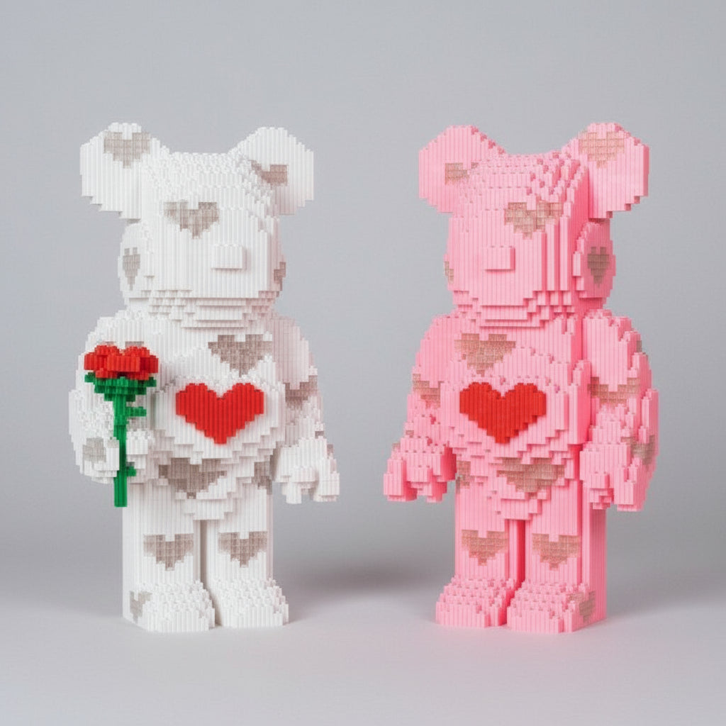 Astronaut Met Roos Bouwblokjes