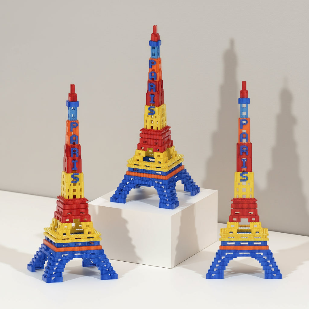 Gekleurde Eiffeltoren | Bouwsteentjes