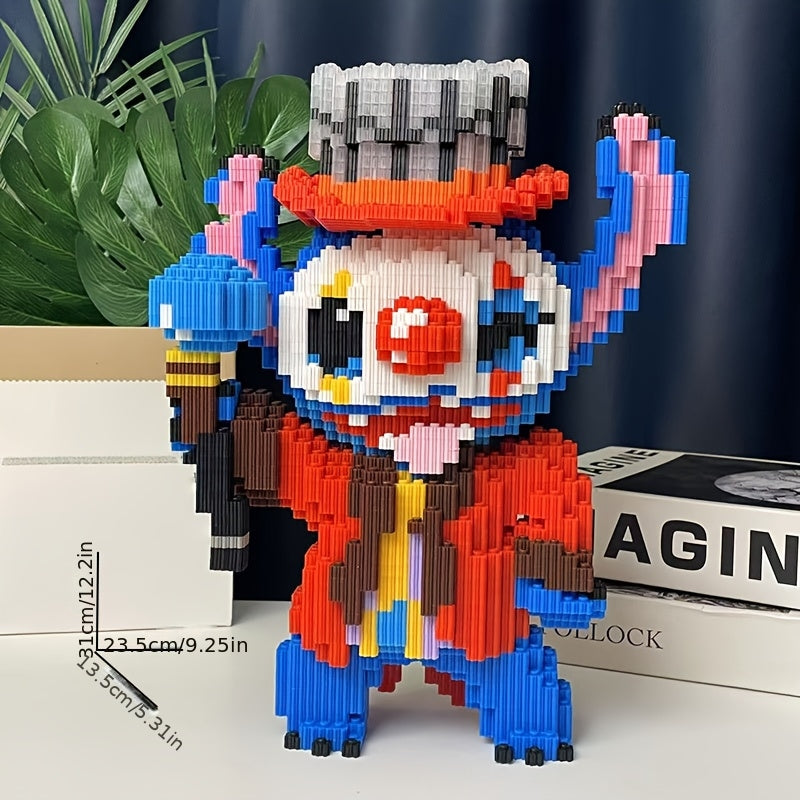 Blauw wezen als Clown | Bouwsteentjes