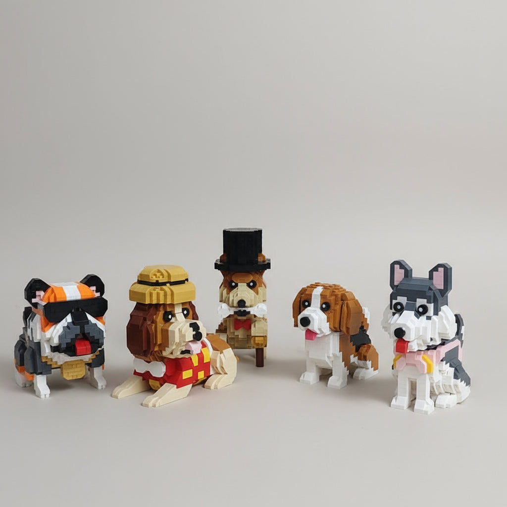 Bulldog Met Zonnebril Bouwblokjes