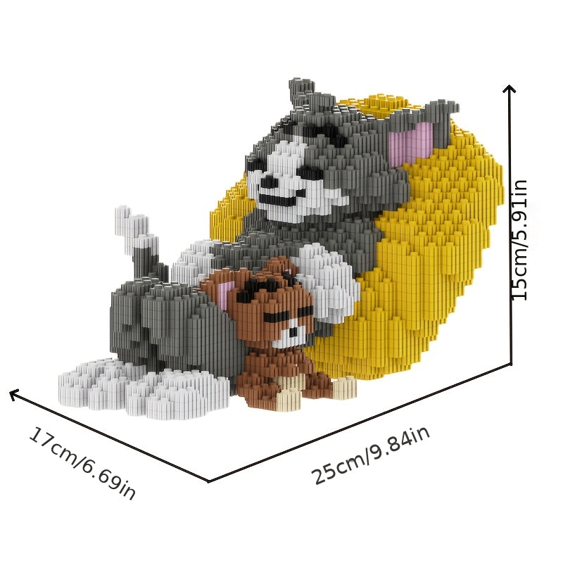 Slapende Kat & Muis | Bouwsteentjes