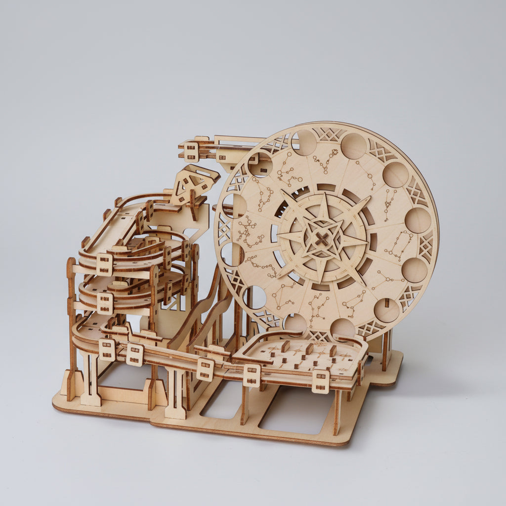 Mechanische Knikkerbaan | Houten Bouwpakket
