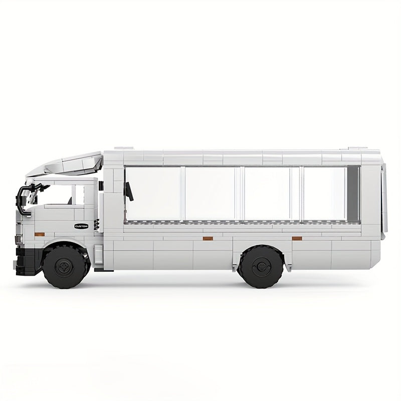 Witte container truck | Bouwsteentjes