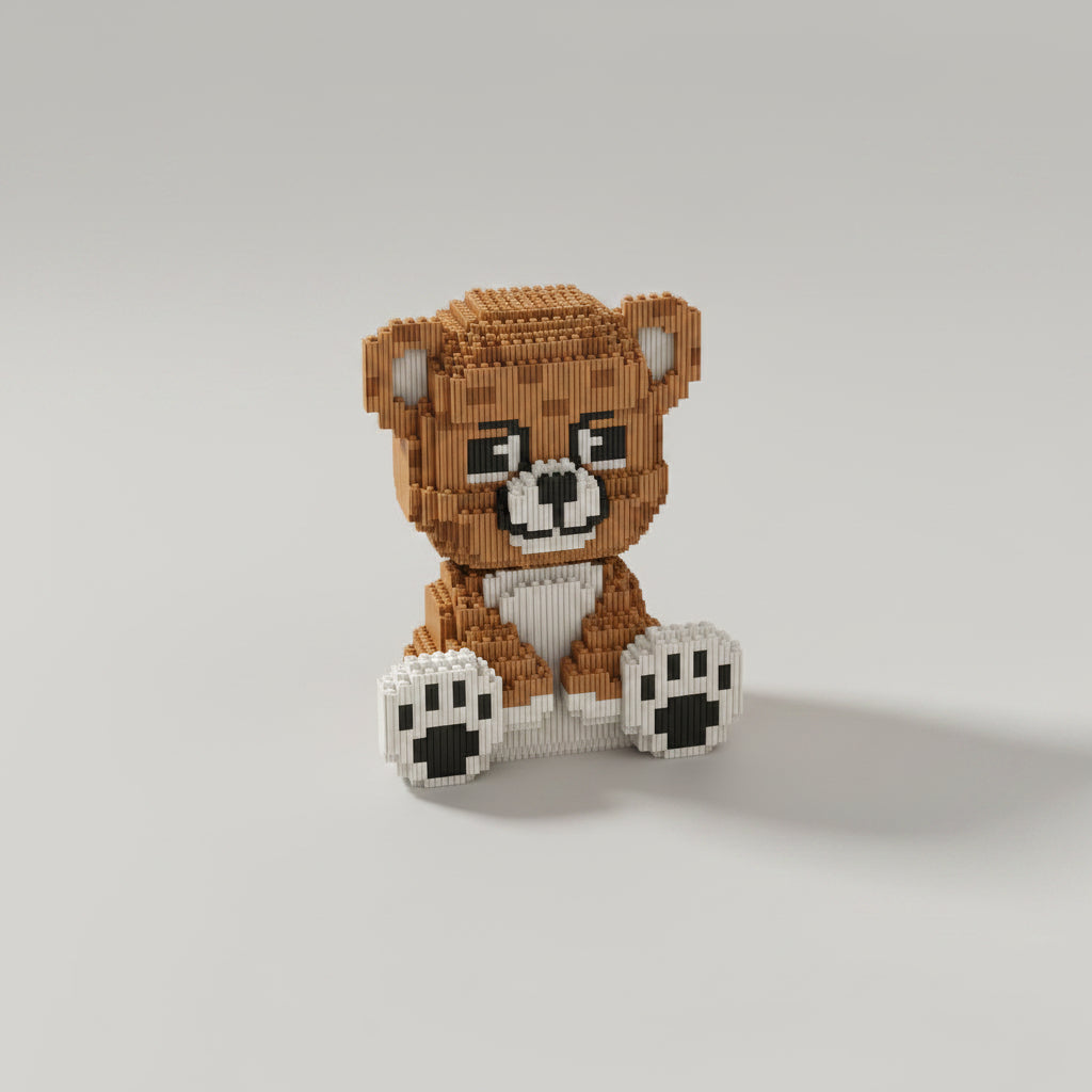 Schattige teddybeer | Bouwsteentjes
