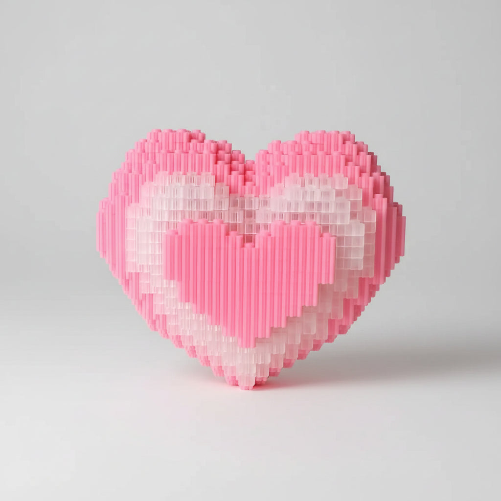 Roze hart | Bouwsteentjes