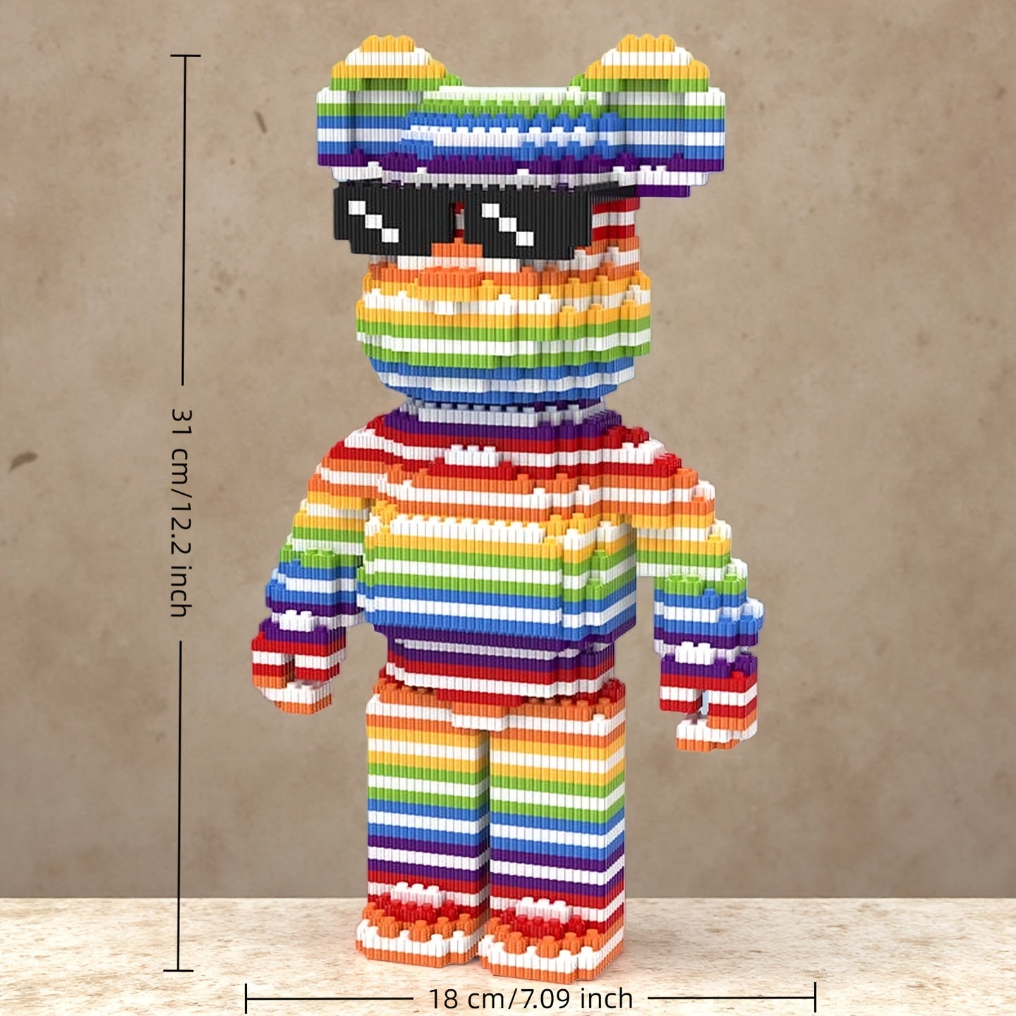 Regenboog beer | Bouwsteentjes