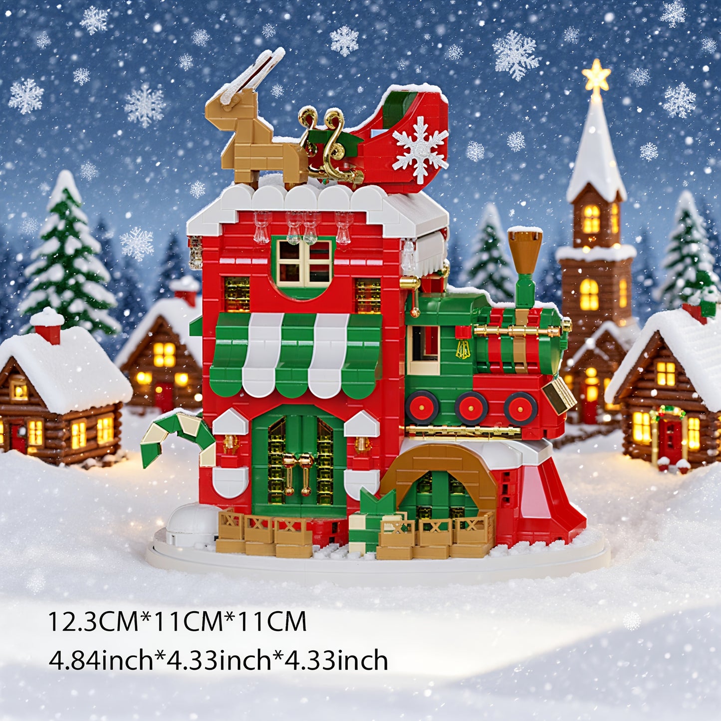 Kerst huizen | Bouwsteentjes