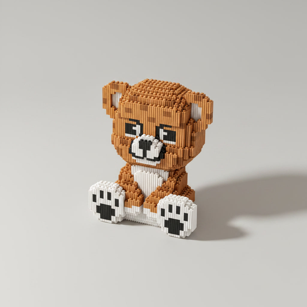 Schattige teddybeer | Bouwsteentjes