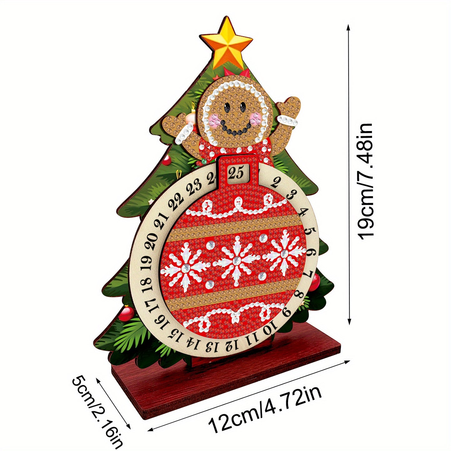 Koekje in kerstboom | kalender | Diamond painting