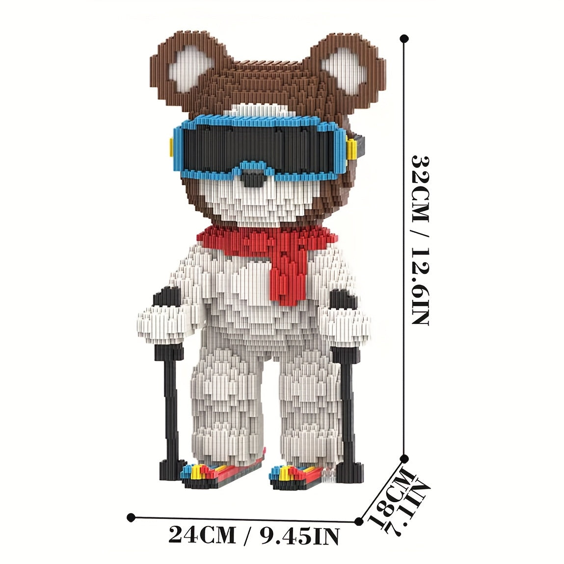 Skiënde beer | Bouwsteentjes