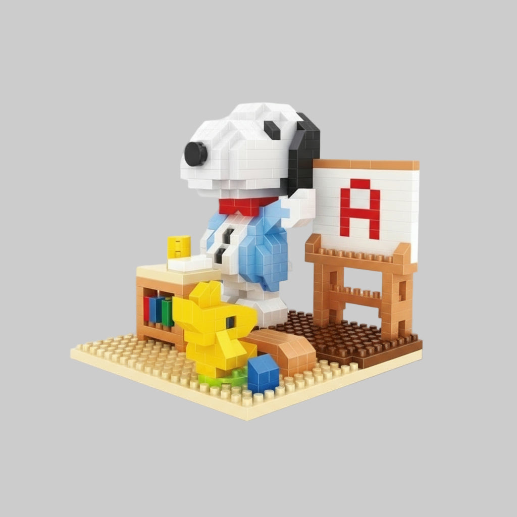 Fictieve Beagle Op School Bouwblokjes