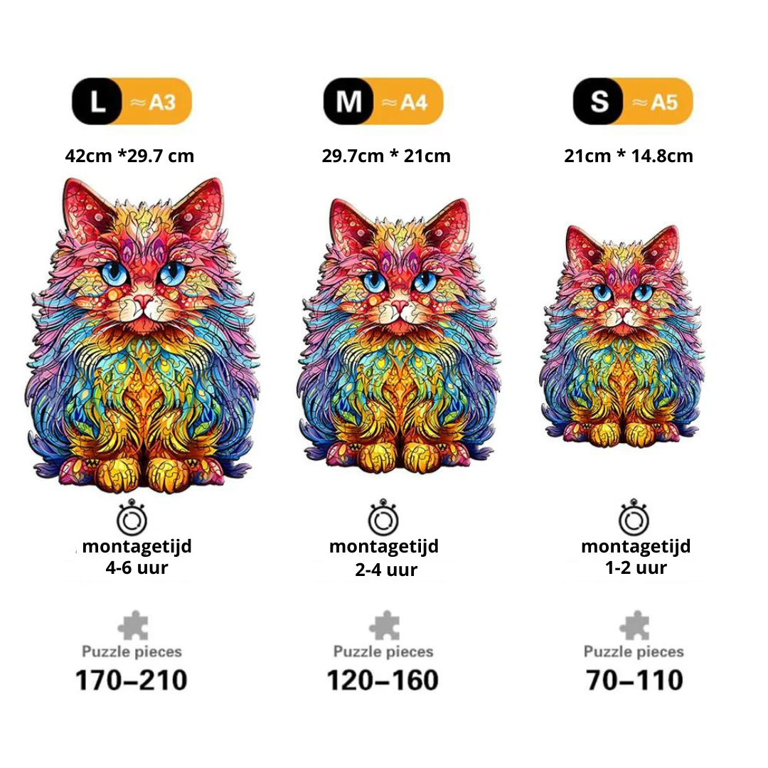 Perzische Kat | Houten Puzzel