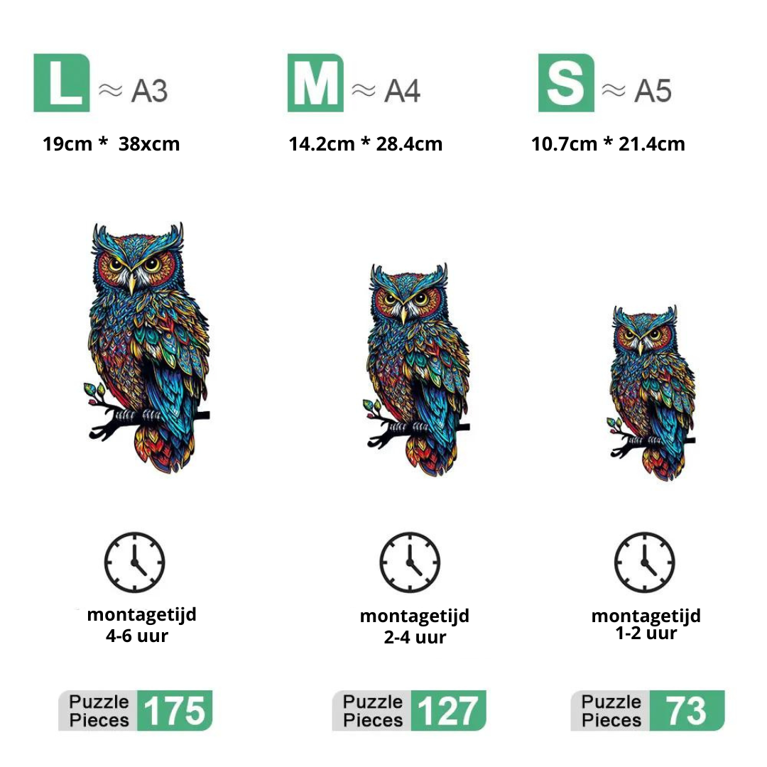 Mooie Uil | Houten Puzzel
