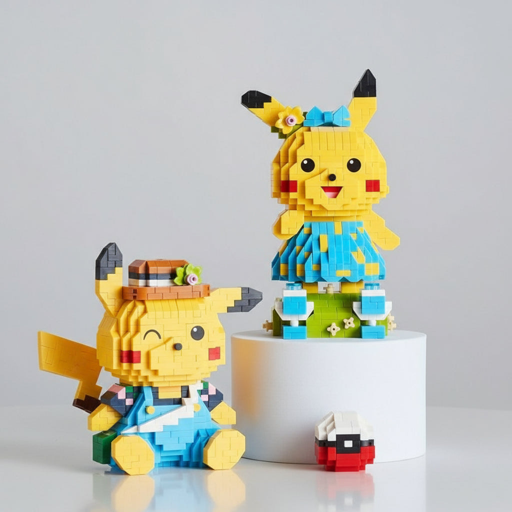 Geel Bliksembeest Met Jurk Bouwblokjes