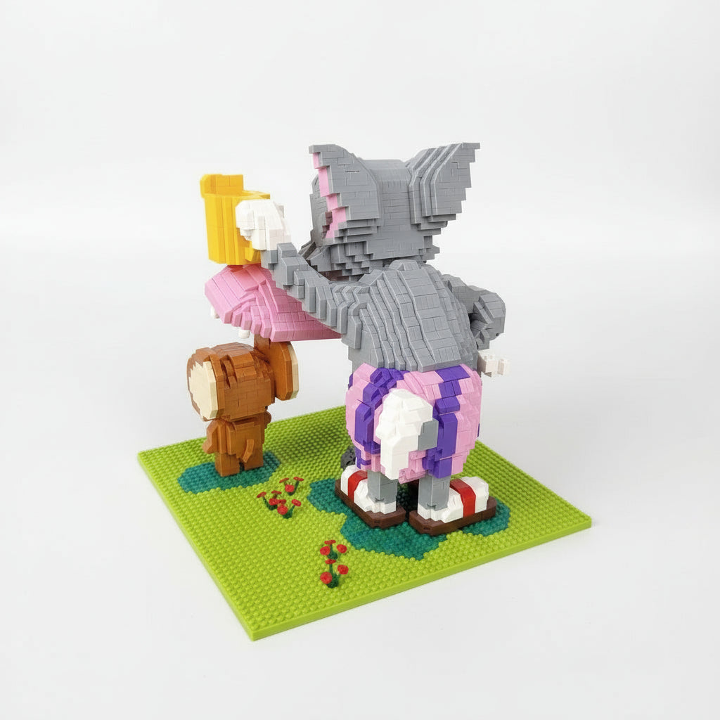 Grappige Kat & Muis Bouwblokjes