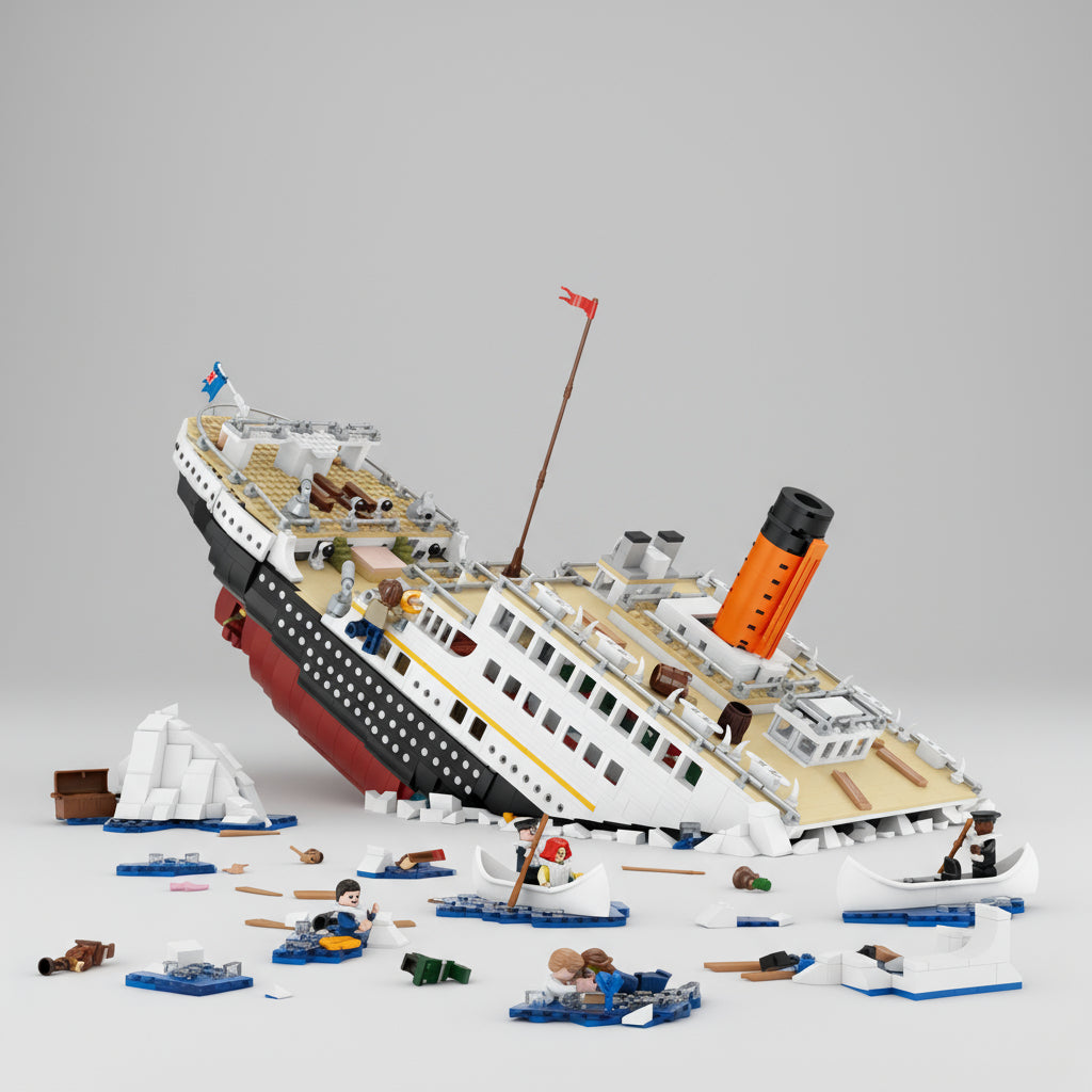 Half Gezonken Titanic Bouwblokjes