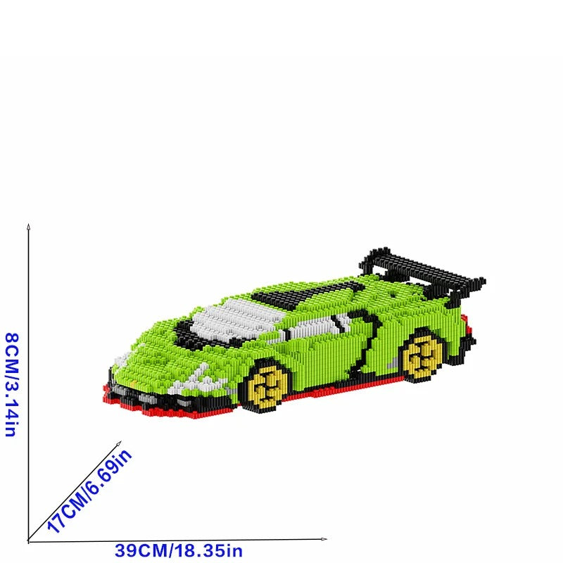 Groene auto | Bouwsteentjes