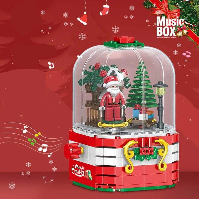 Kerstman | muziekdoos | Bouwsteentjes