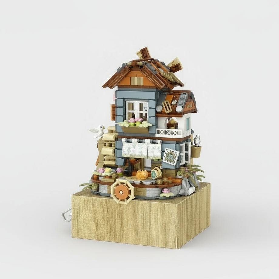 Windmolen muziekdoos | Bouwsteentjes