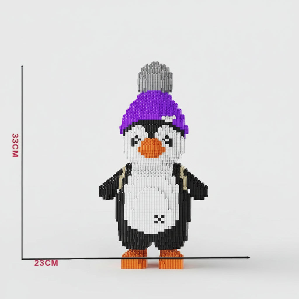 Pinguin met muts | Bouwsteentjes