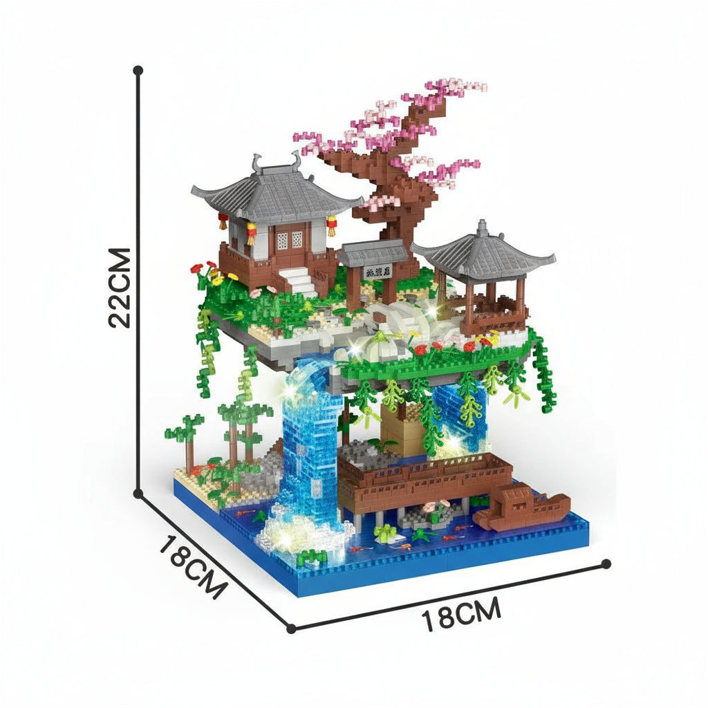 Boomhut met waterval | Bouwsteentjes