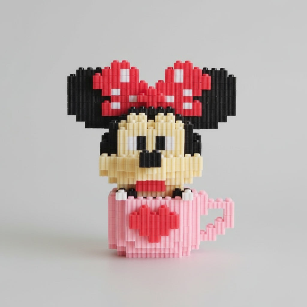 Muis In Roze Mok Bouwblokjes