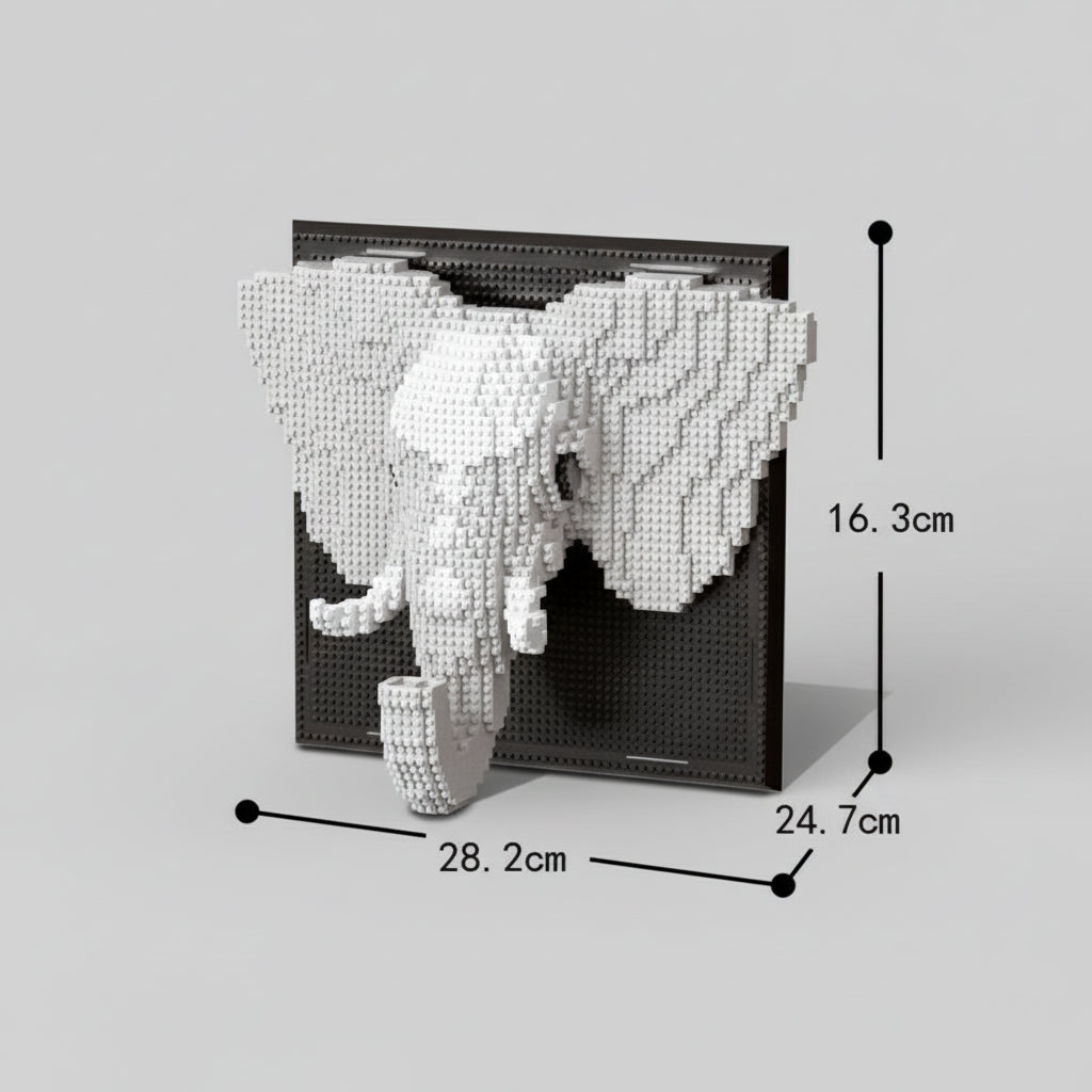 Olifant op bouwplaat | Bouwsteentjes