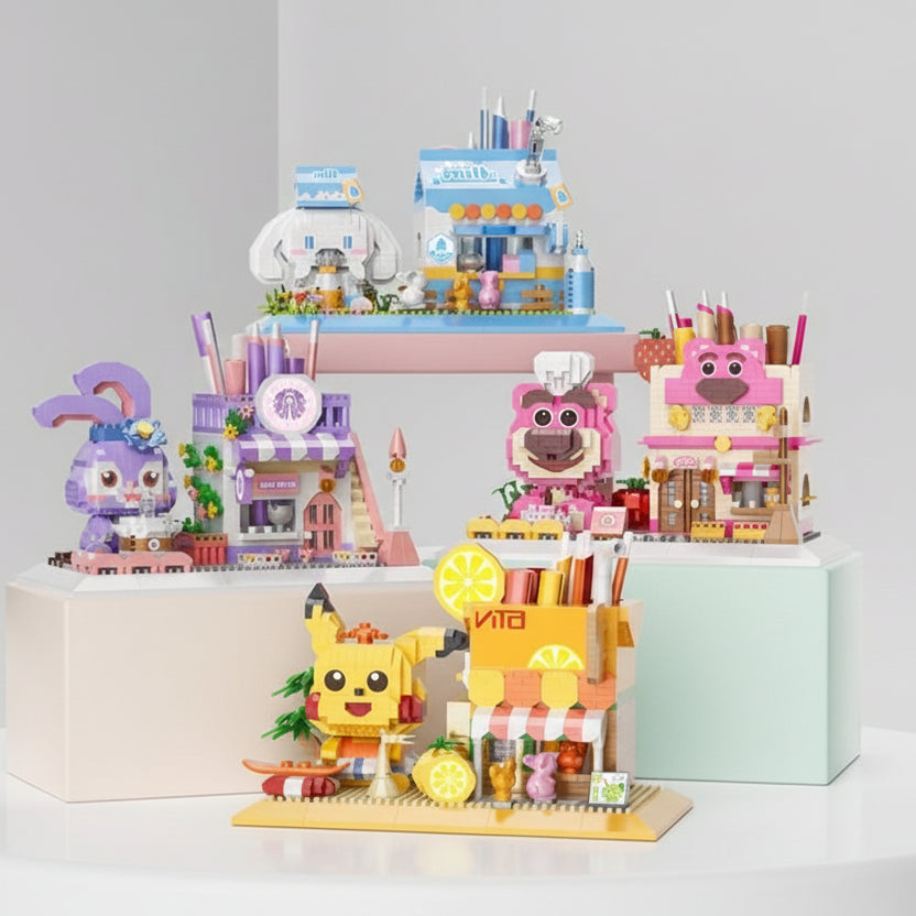 Paars Konijn Pennenbakje Bouwblokjes