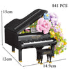 Piano Met Bloemen Bouwblokjes