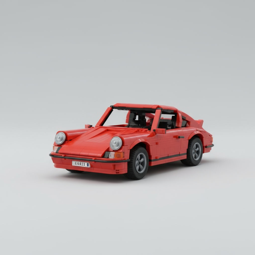 Retro Sportauto Bouwblokjes