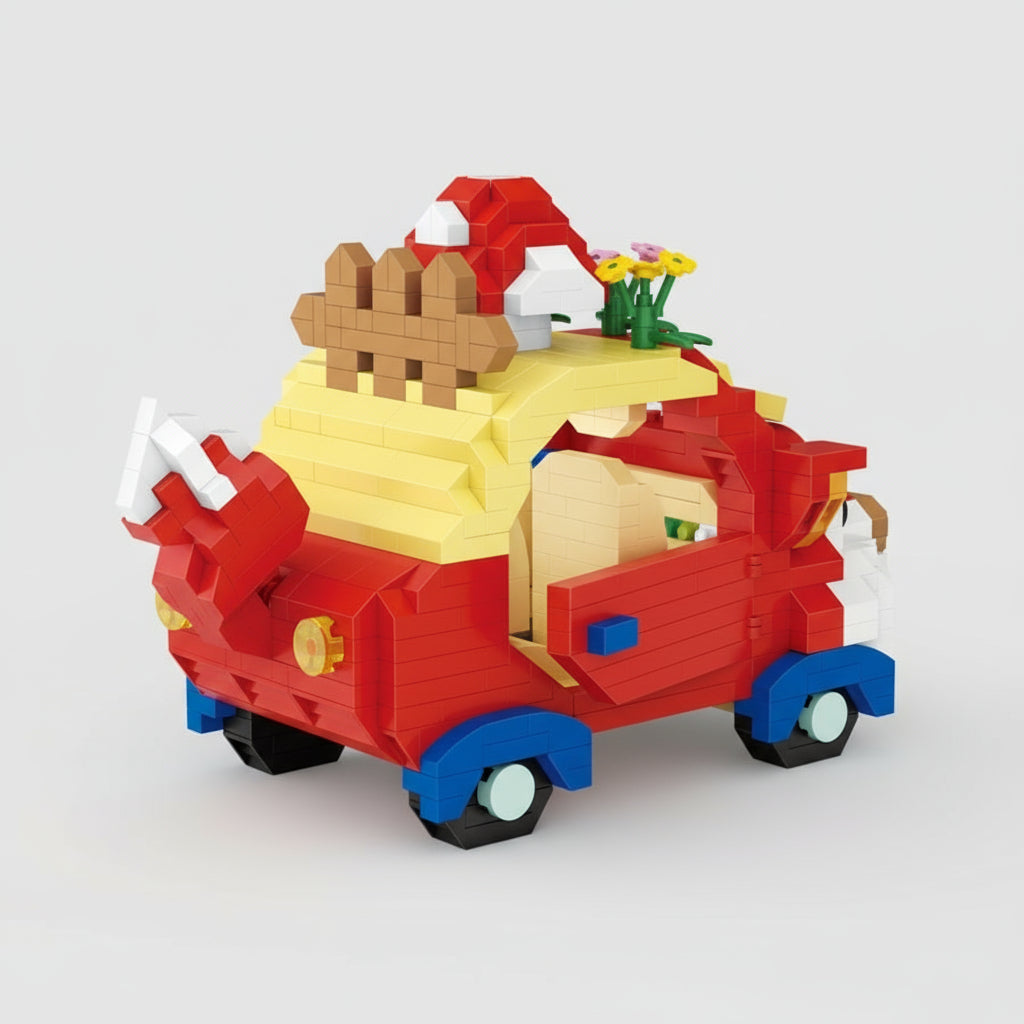 Rode Vos Auto Bouwblokjes