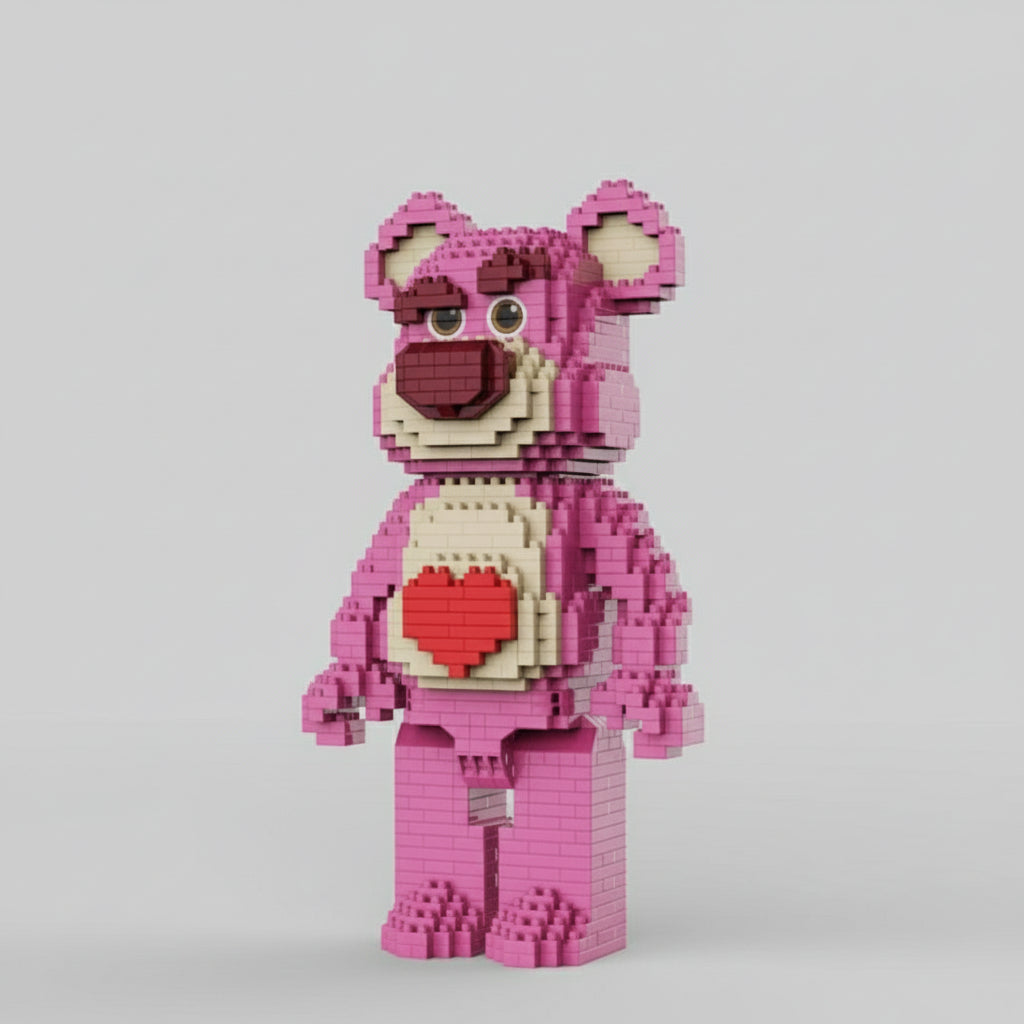 Roze Beer Met Hart Bouwblokjes