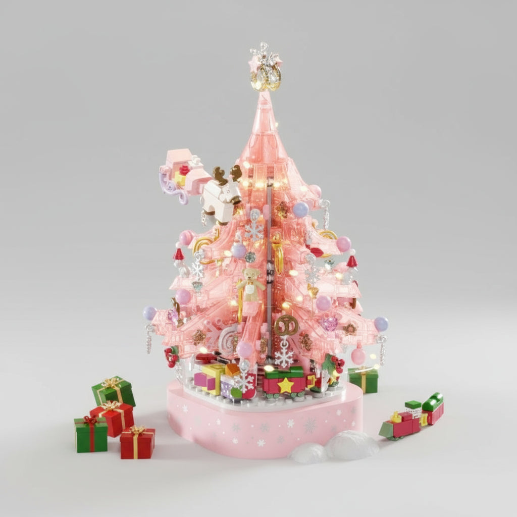 Roze Kerstboom Bouwblokjes