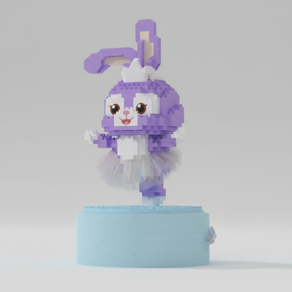 Roze Konijn Ballarina Bouwblokjes