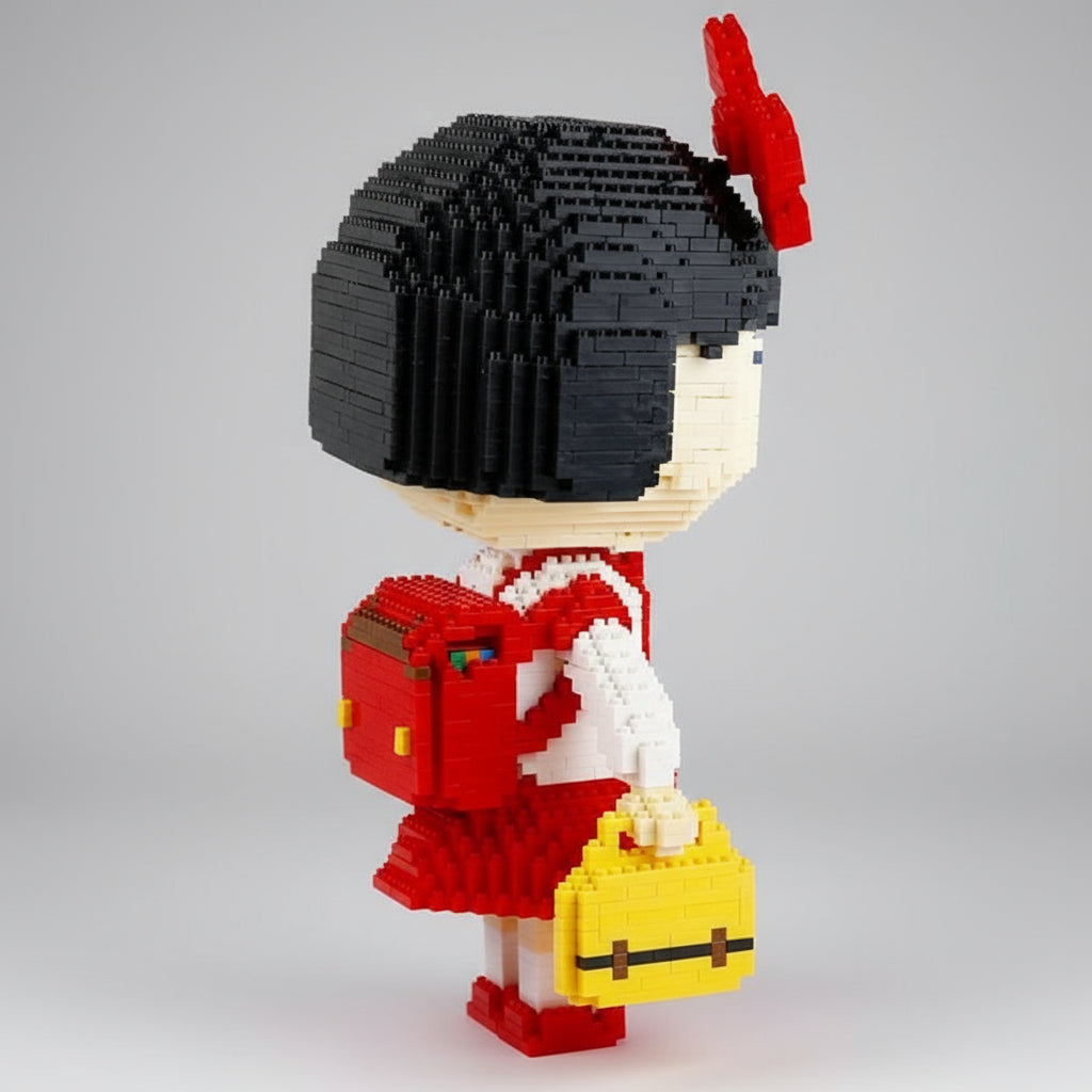 Schoolmeisje Bouwblokjes