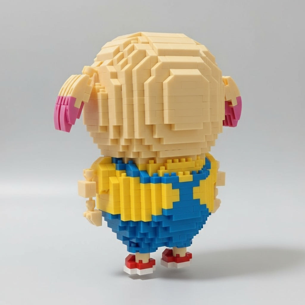 Varken Met Tuinbroek Bouwblokjes