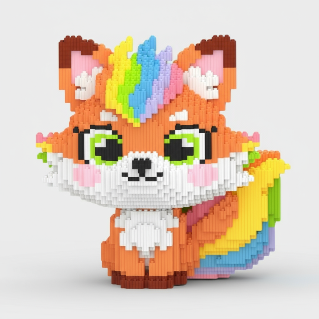 Kleurrijk Vosje | Bouwsteentjes