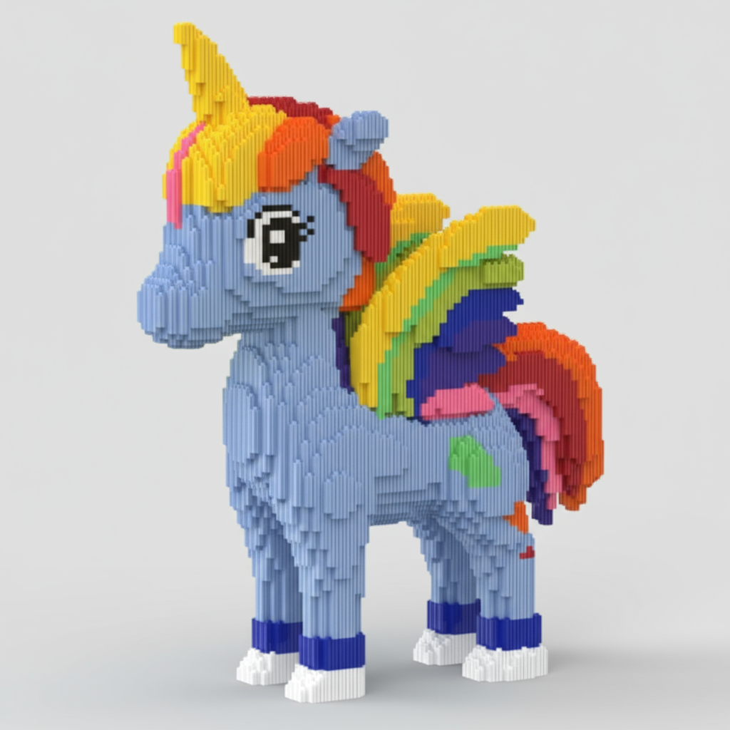 Blauwe Eenhoorn | Bouwsteentjes