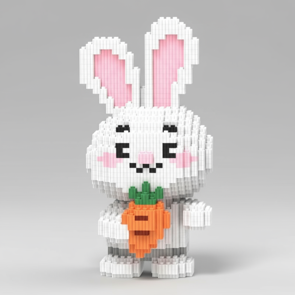 Konijn met Wortel | Bouwsteentjes